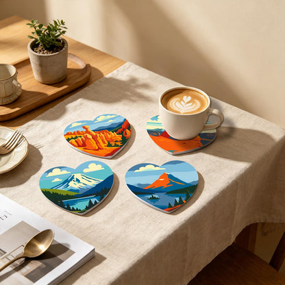 Red Rock Arches and Peaks paint by numbers coasters – image 19