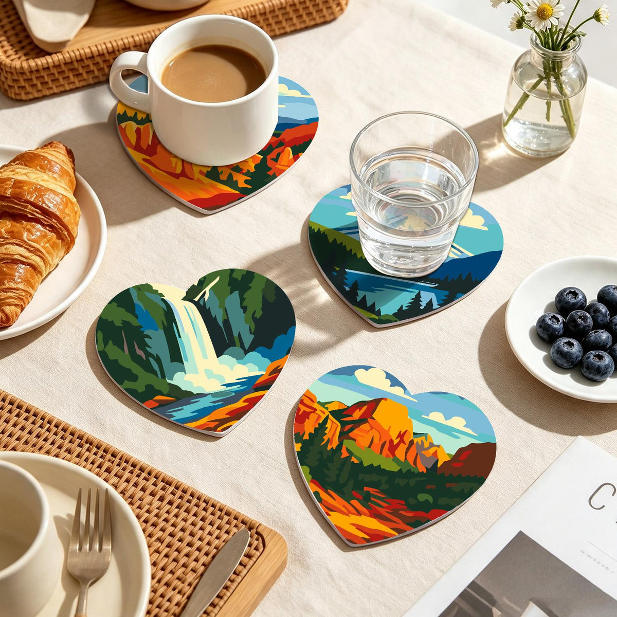 Red Rock Arches and Peaks paint by numbers coasters – image 20