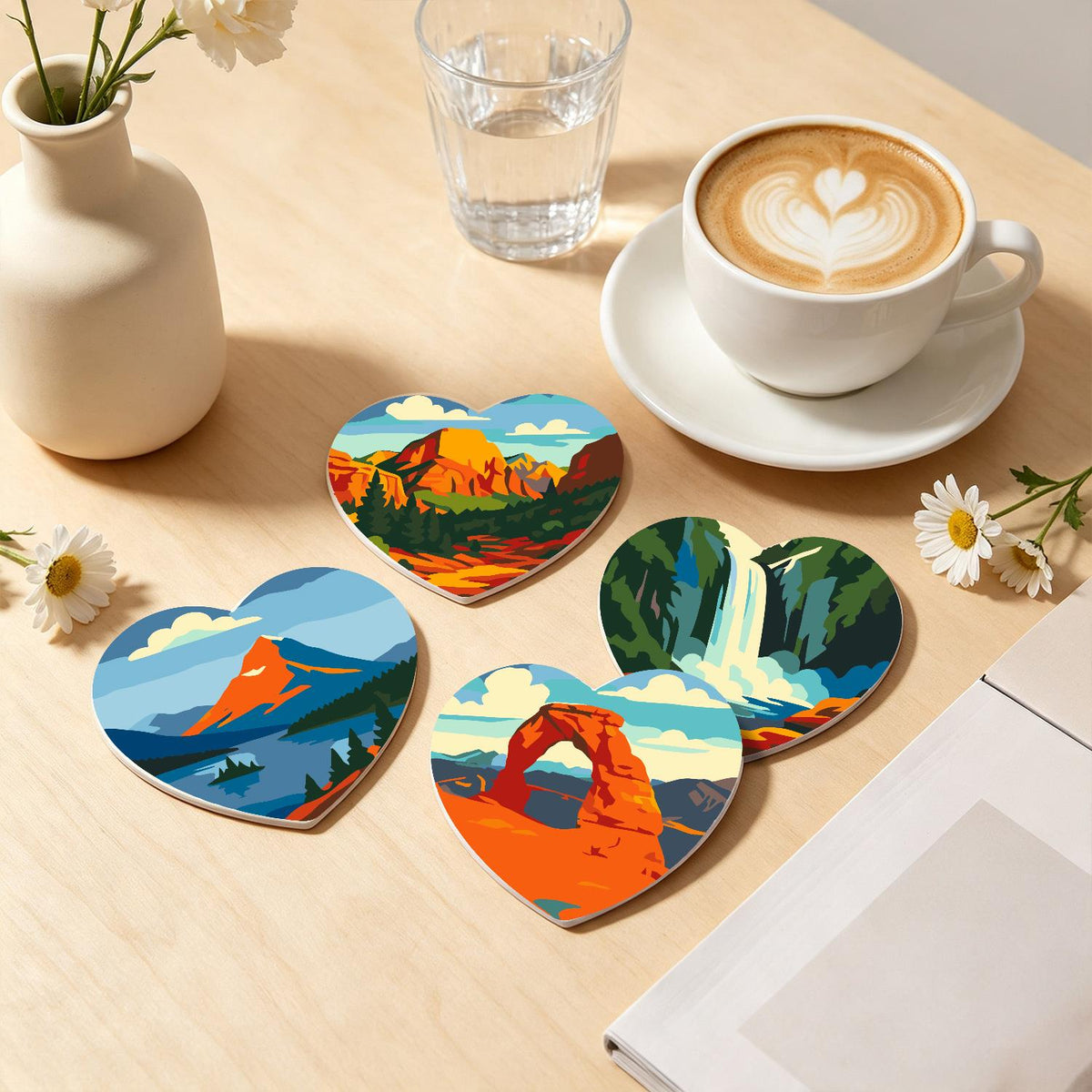Red Rock Arches and Peaks paint by numbers coasters – image 21
