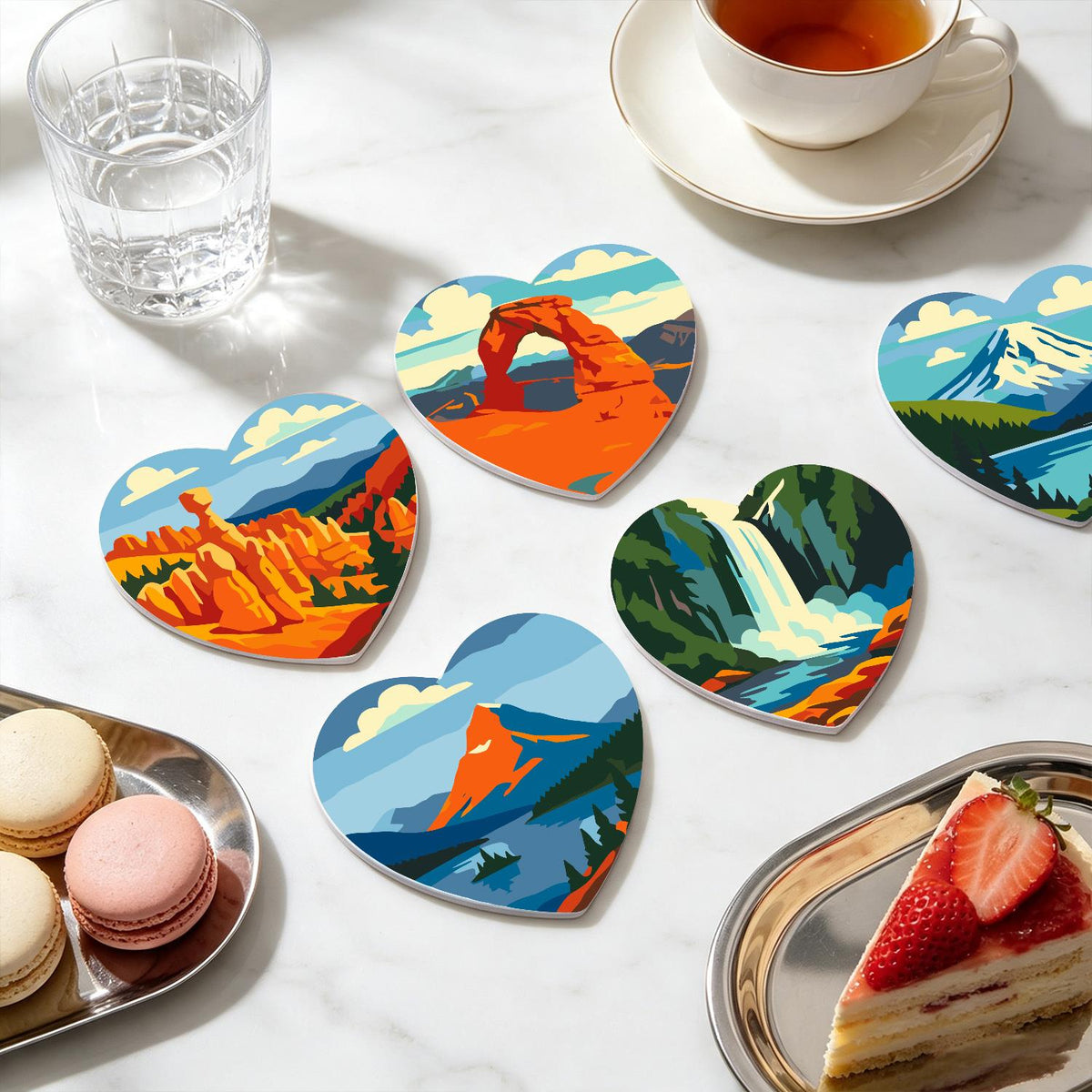 Red Rock Arches and Peaks paint by numbers coasters – image 22