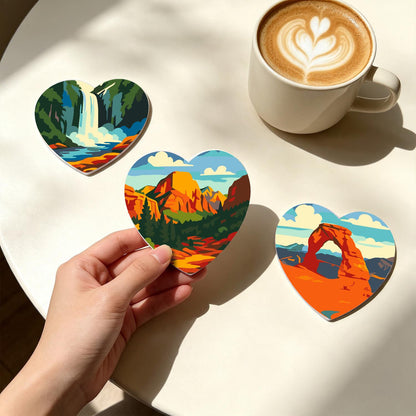 Red Rock Arches and Peaks paint by numbers coasters – image 23