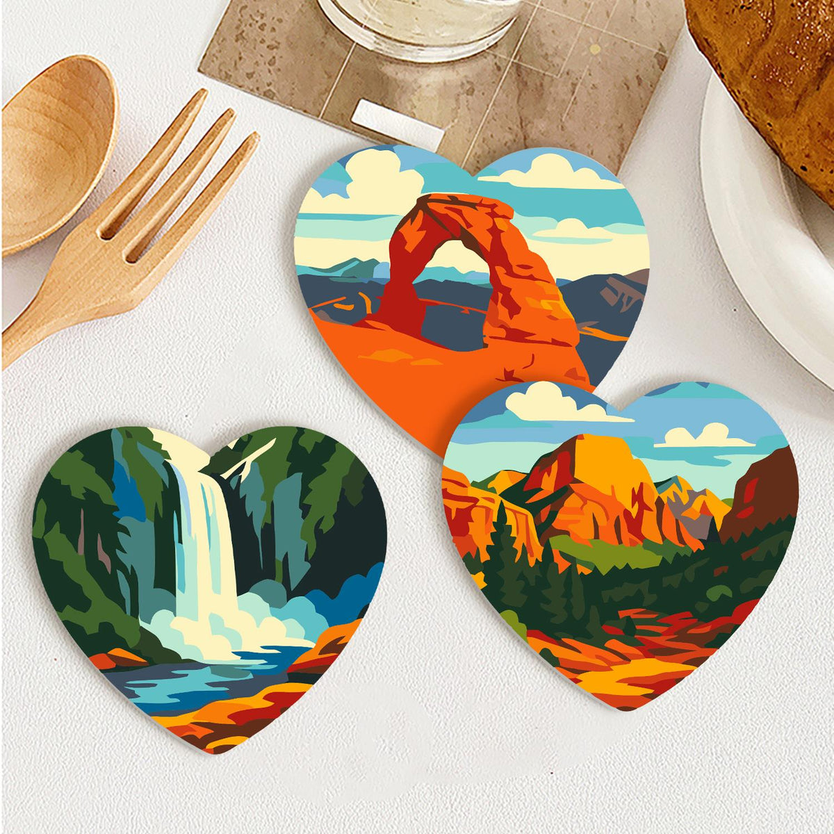 Red Rock Arches and Peaks paint by numbers coasters – image 24