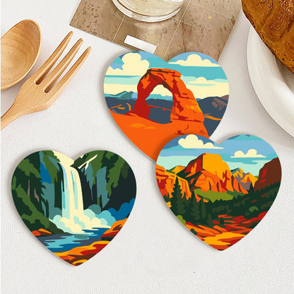 Red Rock Arches and Peaks paint by numbers coasters – image 24