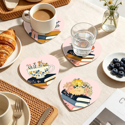 Book Stacks in Bloom paint by numbers coasters – image 20