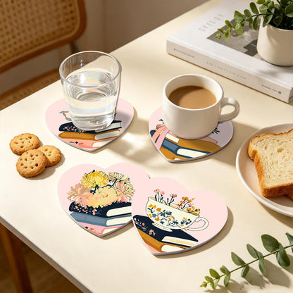 Book Stacks in Bloom paint by numbers coasters – image 25