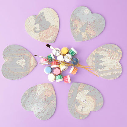 Haunted Autumn Forest Walk paint by numbers coasters – image 2