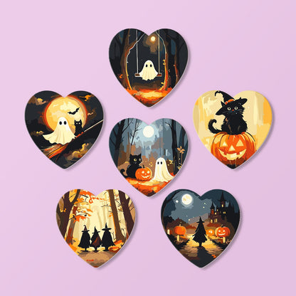Haunted Autumn Forest Walk paint by numbers coasters – image 17