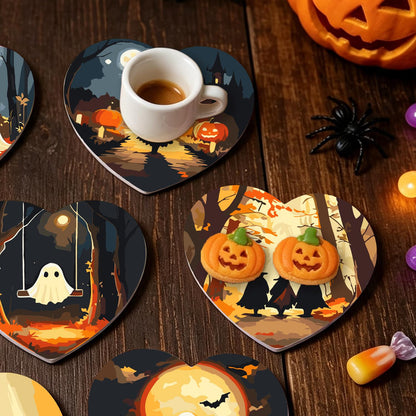Haunted Autumn Forest Walk paint by numbers coasters – image 19