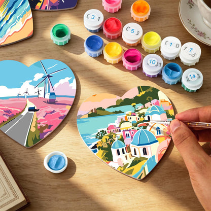 Four-Season Road Trip Views paint by numbers coasters – image 9
