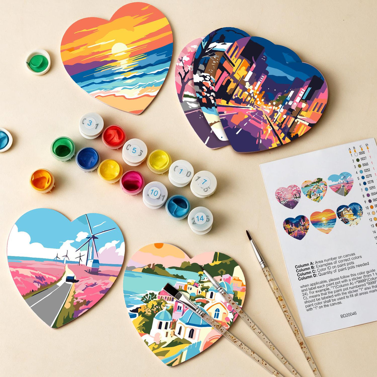 Four-Season Road Trip Views paint by numbers coasters – image 13
