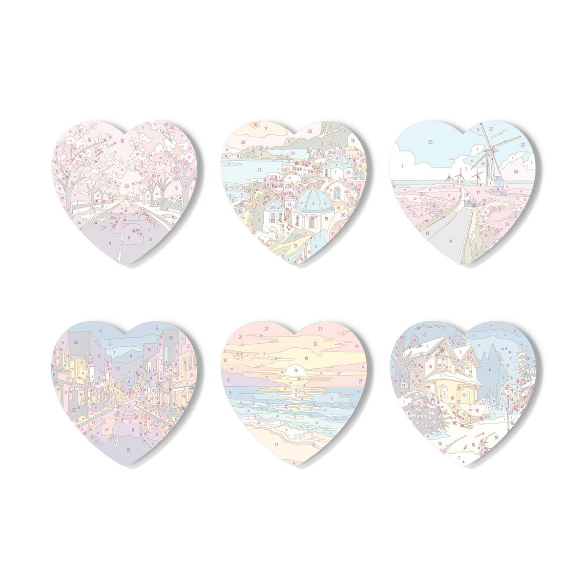 Four-Season Road Trip Views paint by numbers coasters – image 16