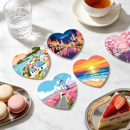 Four-Season Road Trip Views paint by numbers coasters – image 19