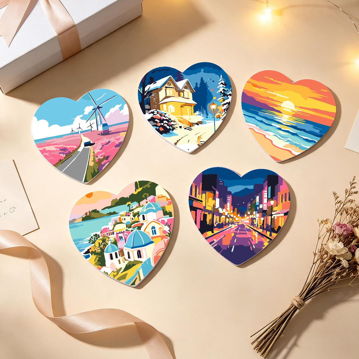 Four-Season Road Trip Views paint by numbers coasters – image 20
