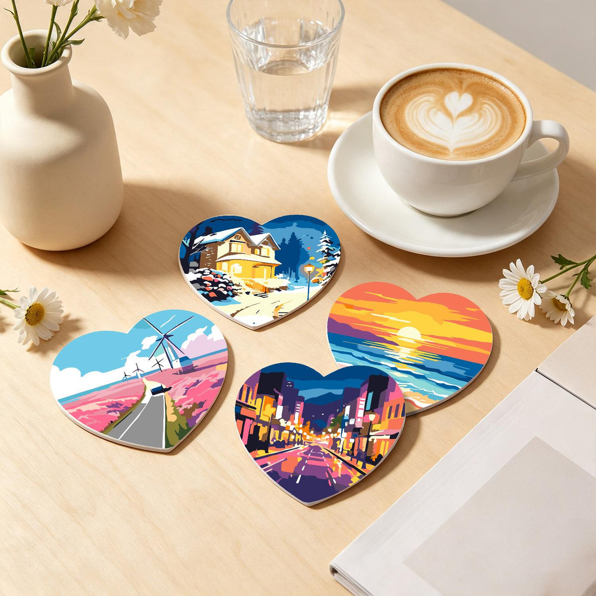 Four-Season Road Trip Views paint by numbers coasters – image 21