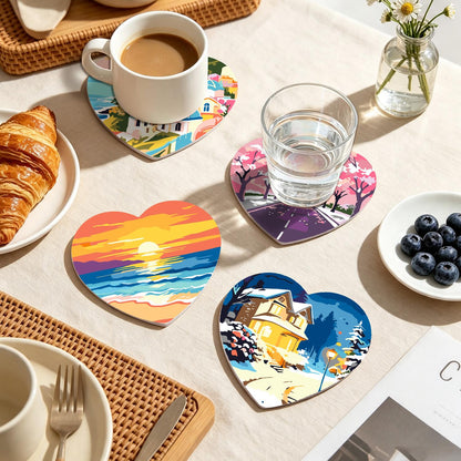 Four-Season Road Trip Views paint by numbers coasters – image 22