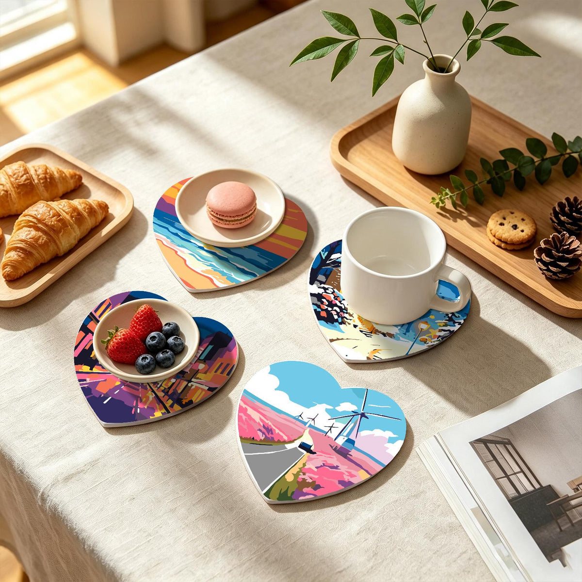 Four-Season Road Trip Views paint by numbers coasters – image 23