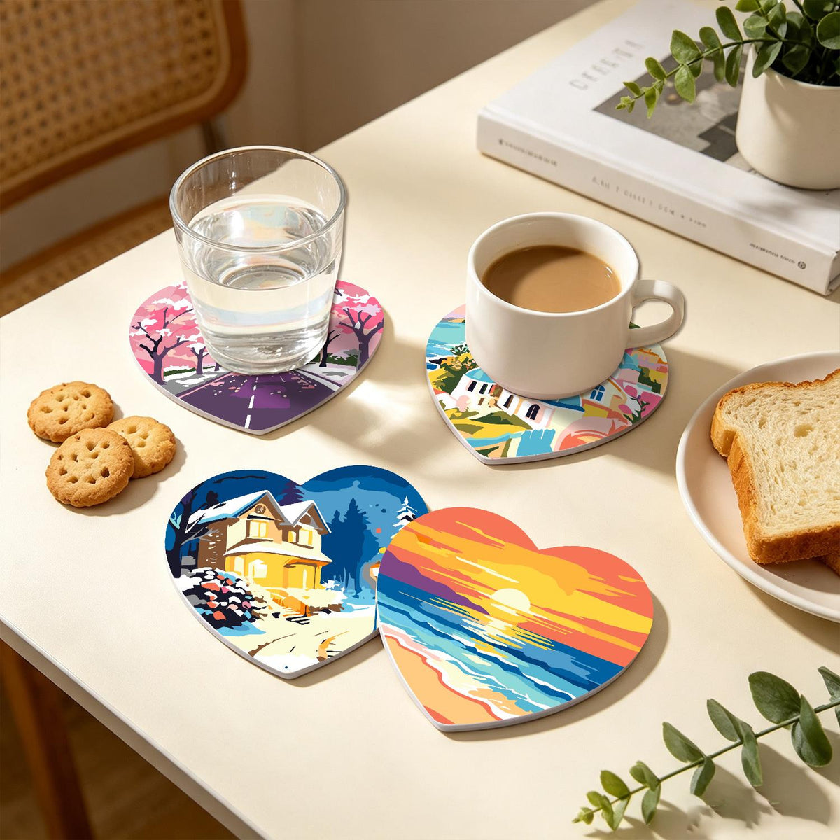 Four-Season Road Trip Views paint by numbers coasters – image 24