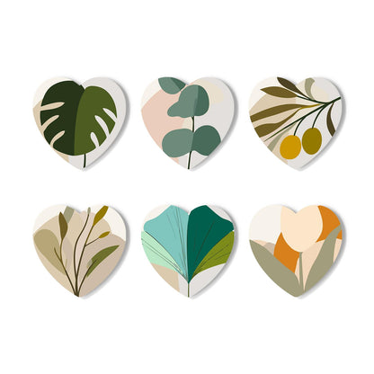 Boho Monstera and Olive Leaves paint by numbers coasters – Earthy boho botanicals: monstera, eucalyptus, an olive branch, grasses, a teal fan leaf and abstract tulips