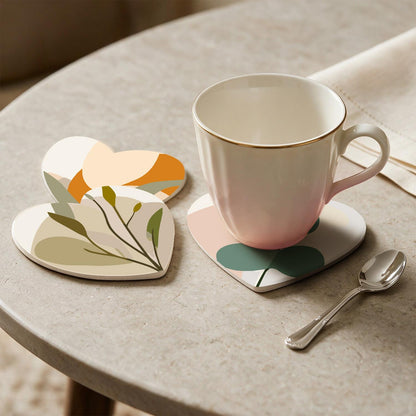 Boho Monstera and Olive Leaves paint by numbers coasters – image 25