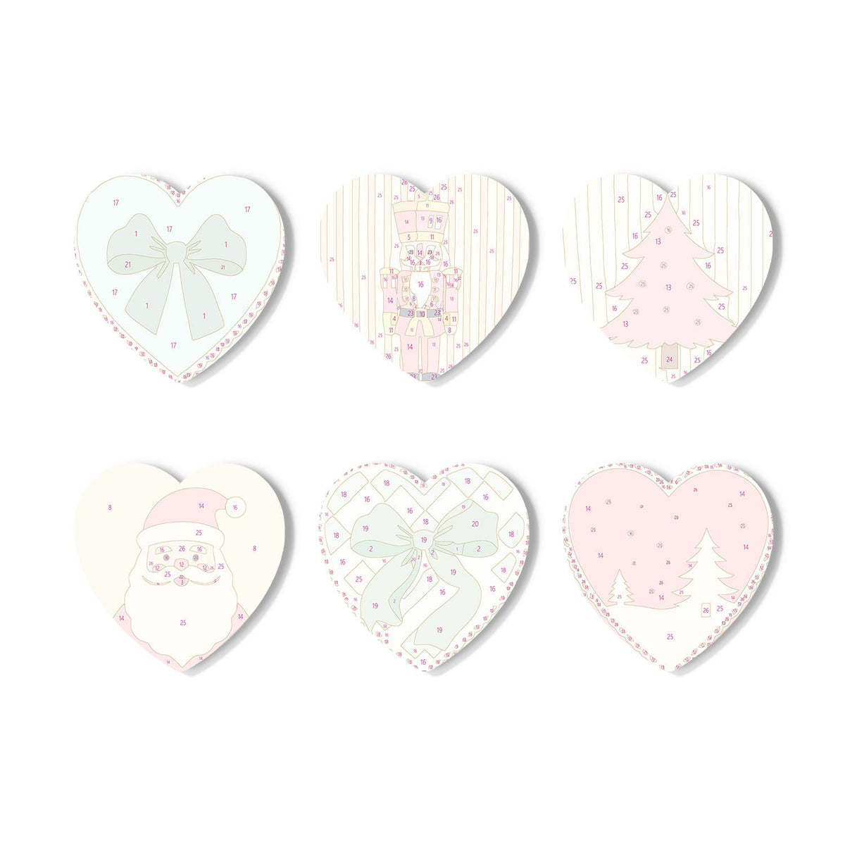 Pastel Pink Nutcracker Christmas paint by numbers coasters – image 16