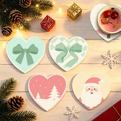 Pastel Pink Nutcracker Christmas paint by numbers coasters – image 18