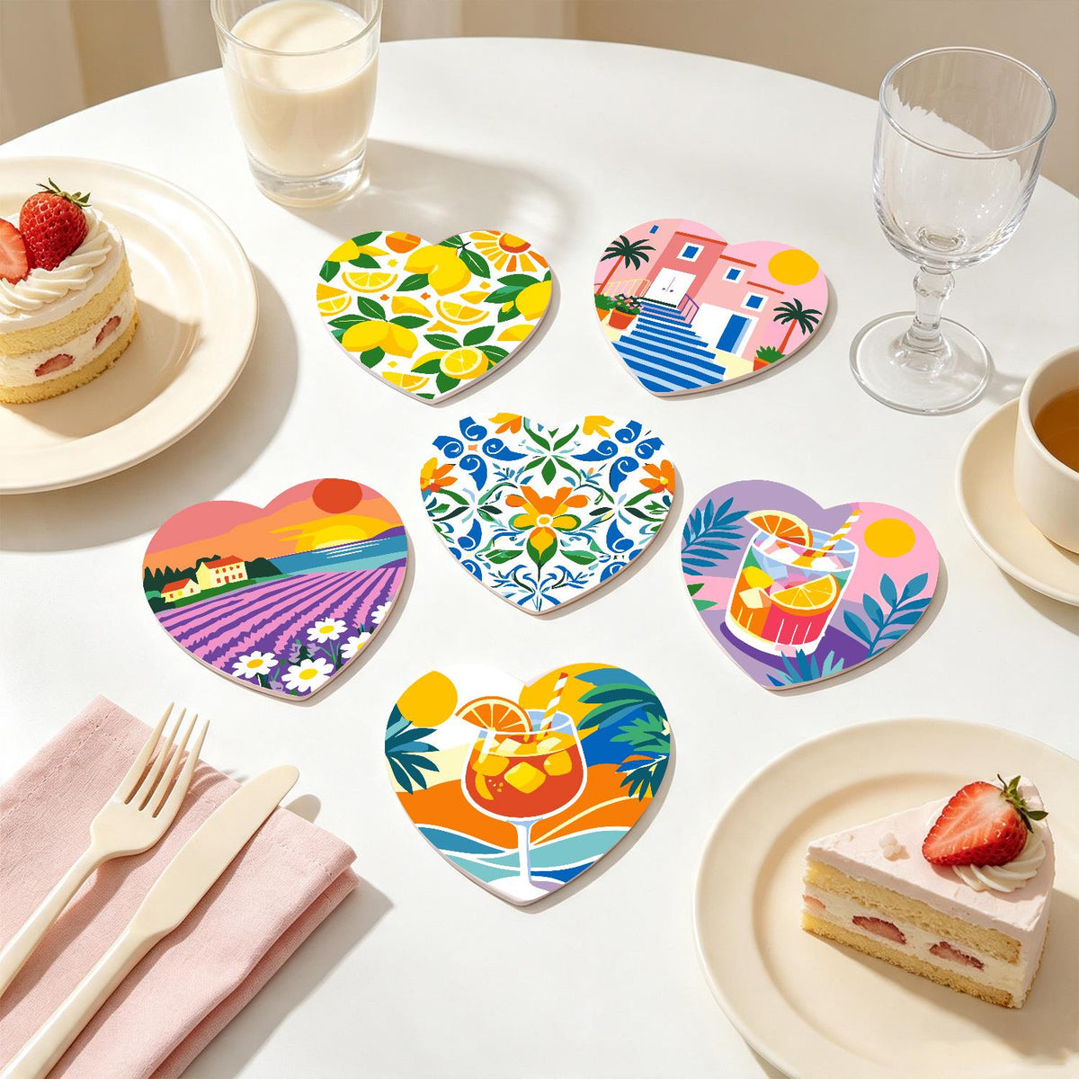 Lavender Fields and Lemonade paint by numbers coasters – image 18