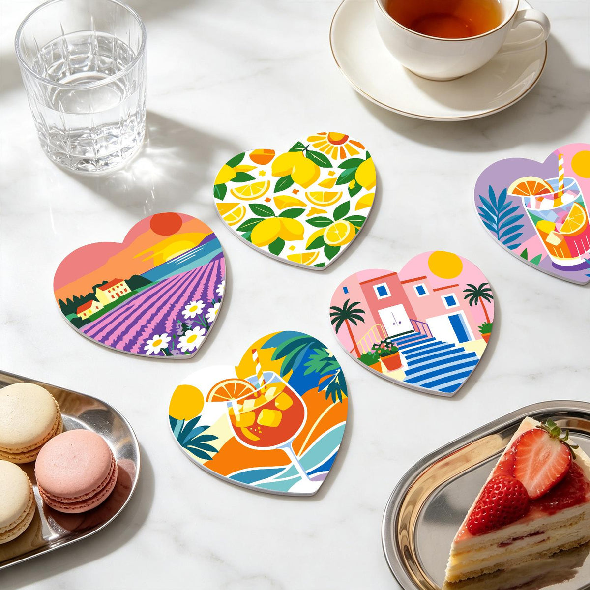 Lavender Fields and Lemonade paint by numbers coasters – image 20