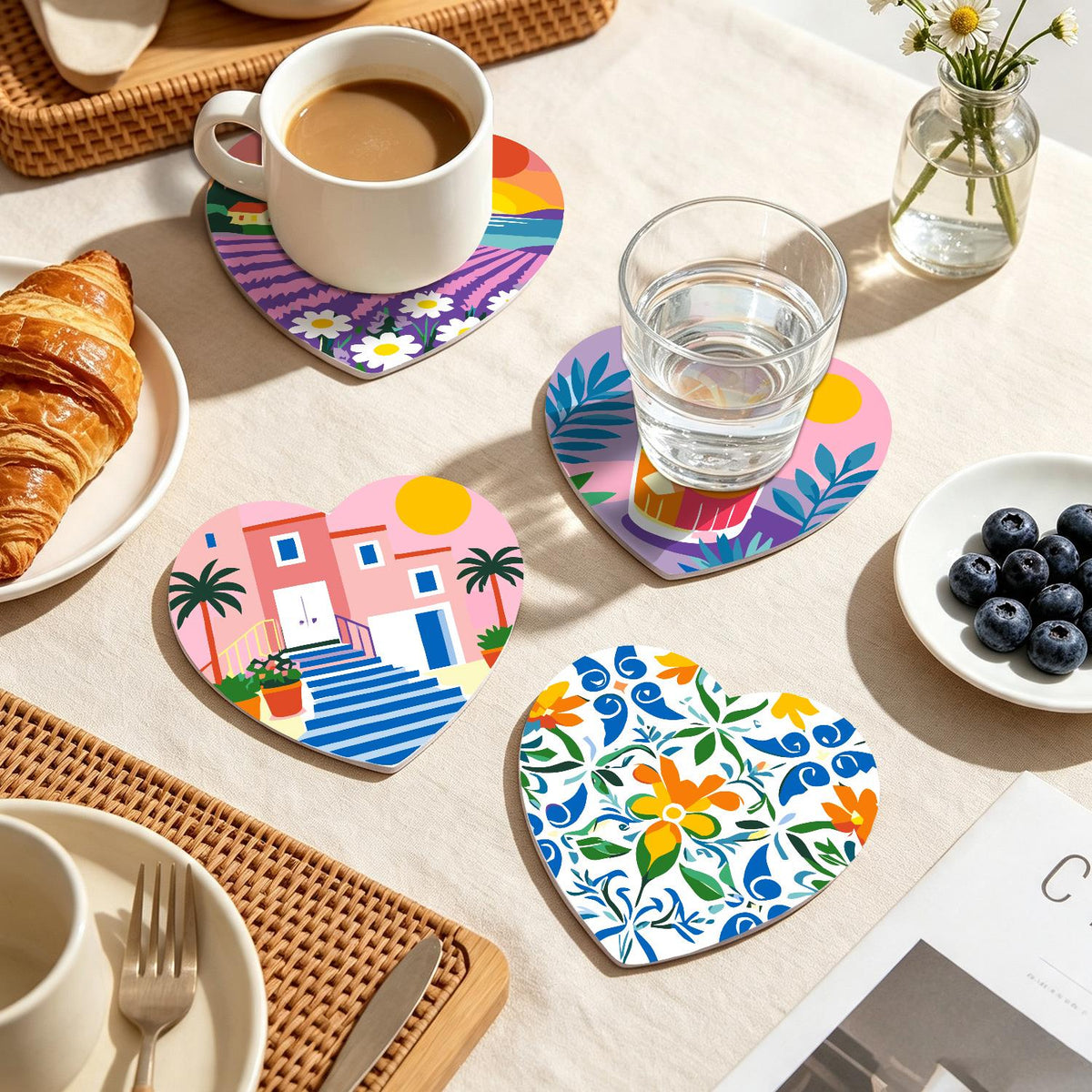 Lavender Fields and Lemonade paint by numbers coasters – image 21
