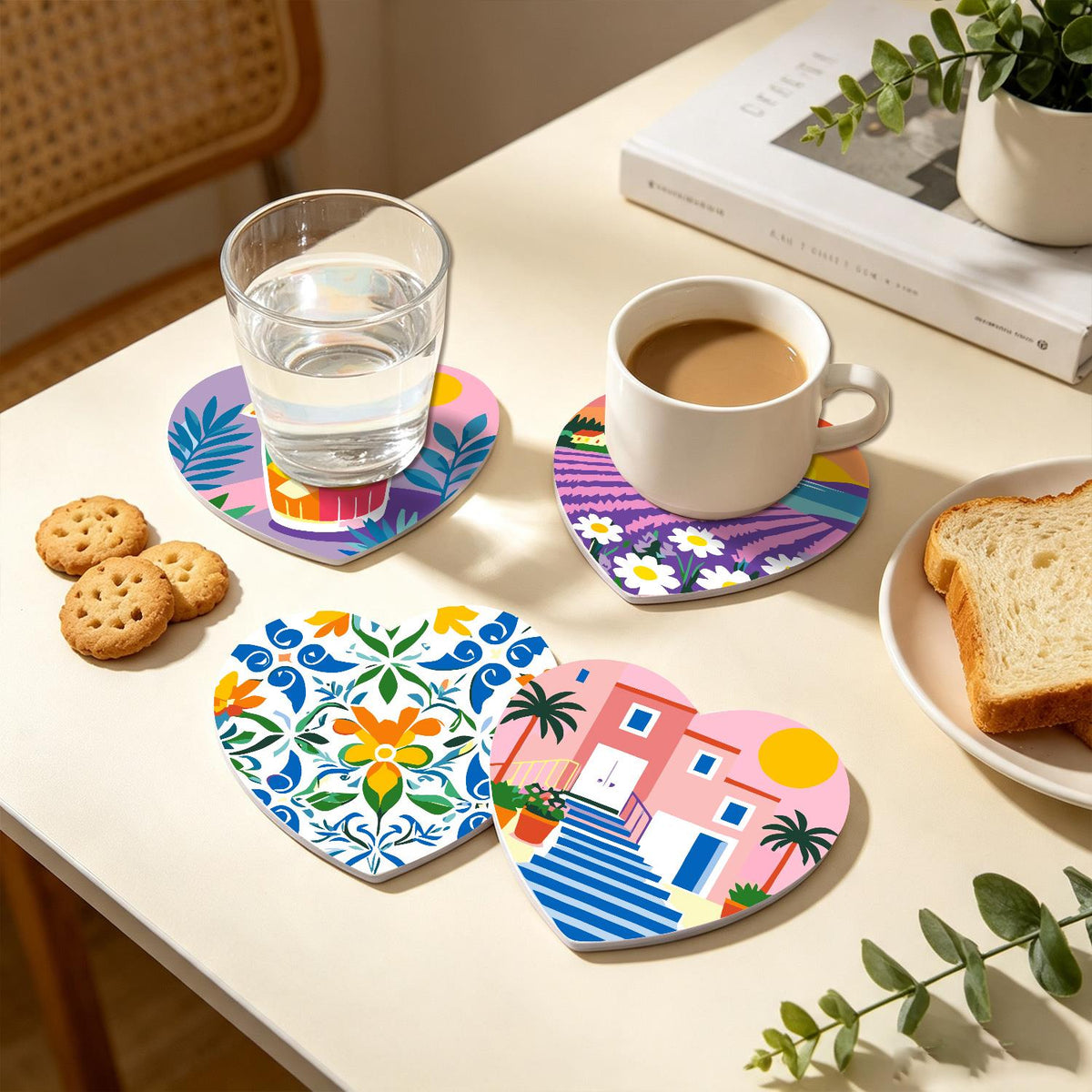 Lavender Fields and Lemonade paint by numbers coasters – image 24