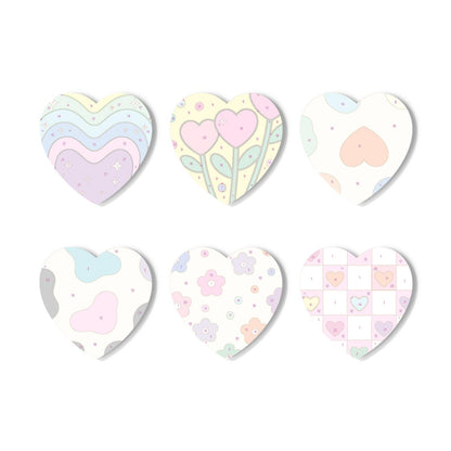 Groovy Rainbow Hearts and Daisies paint by numbers coasters – image 16