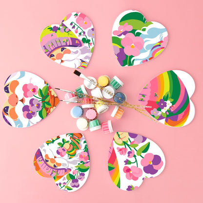 Rainbow Garden Gnomes paint by numbers coasters – image 3