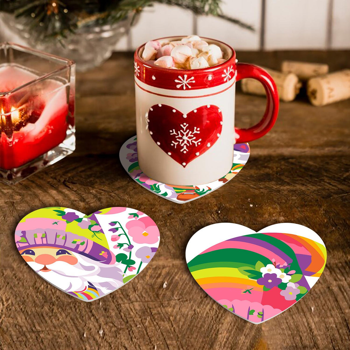 Rainbow Garden Gnomes paint by numbers coasters – image 20