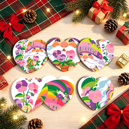 Rainbow Garden Gnomes paint by numbers coasters – image 22
