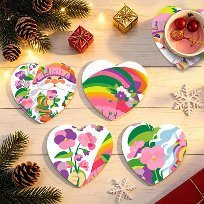 Rainbow Garden Gnomes paint by numbers coasters – image 23
