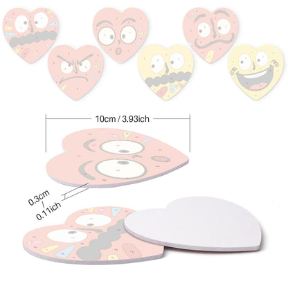 Grumpy and Giggly Faces paint by numbers coasters – image 15