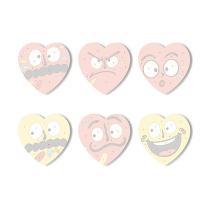 Grumpy and Giggly Faces paint by numbers coasters – image 16