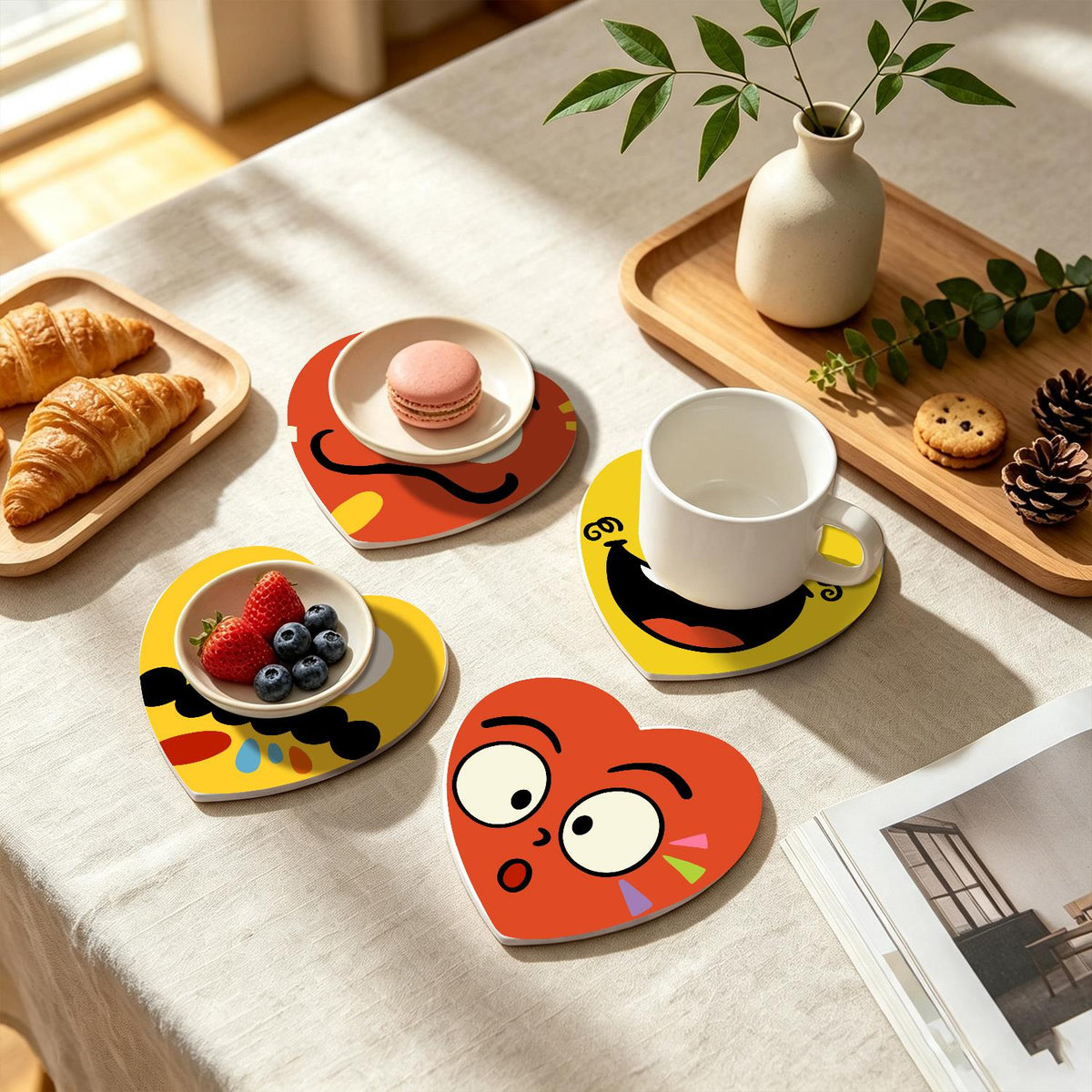 Grumpy and Giggly Faces paint by numbers coasters – image 18