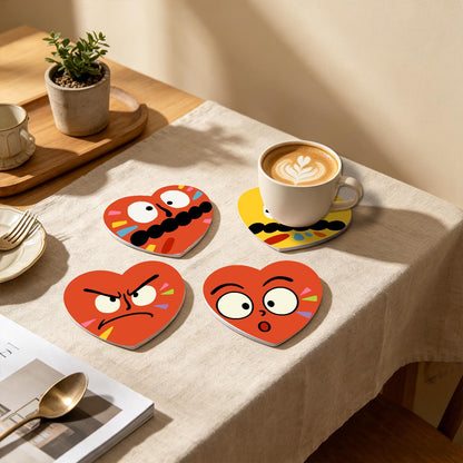 Grumpy and Giggly Faces paint by numbers coasters – image 19