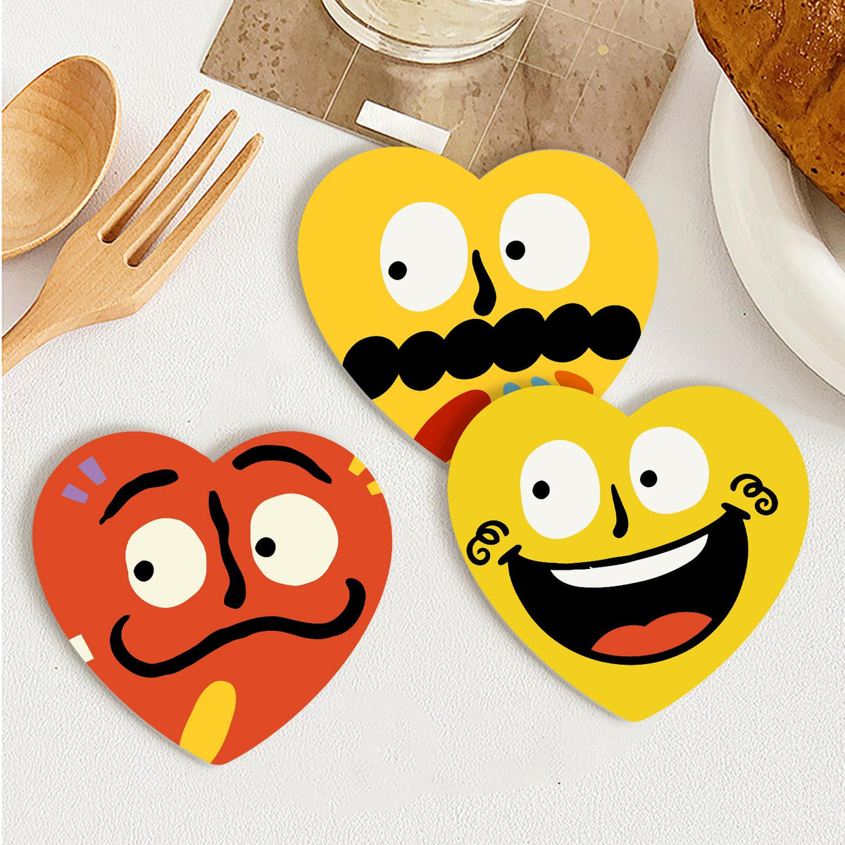 Grumpy and Giggly Faces paint by numbers coasters – image 24