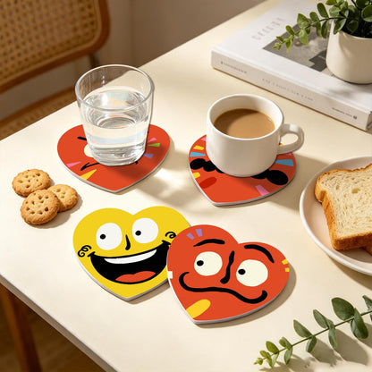 Grumpy and Giggly Faces paint by numbers coasters – image 25