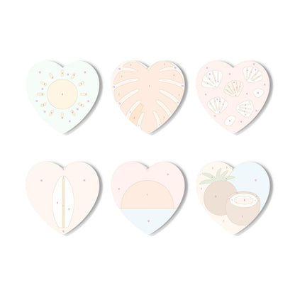 Boho Beach Sun and Coconuts paint by numbers coasters – image 16