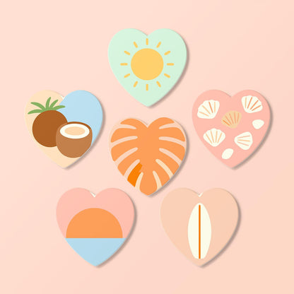 Boho Beach Sun and Coconuts paint by numbers coasters – image 17