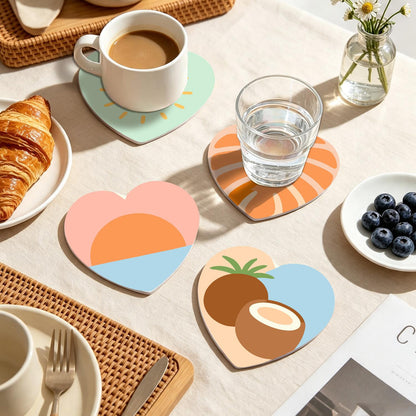 Boho Beach Sun and Coconuts paint by numbers coasters – image 22