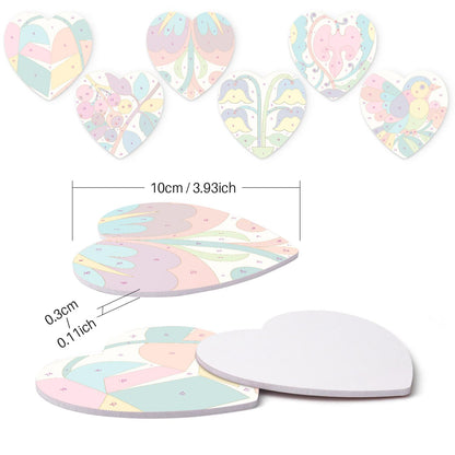 Folk Art Bird and Bellflowers paint by numbers coasters – image 15