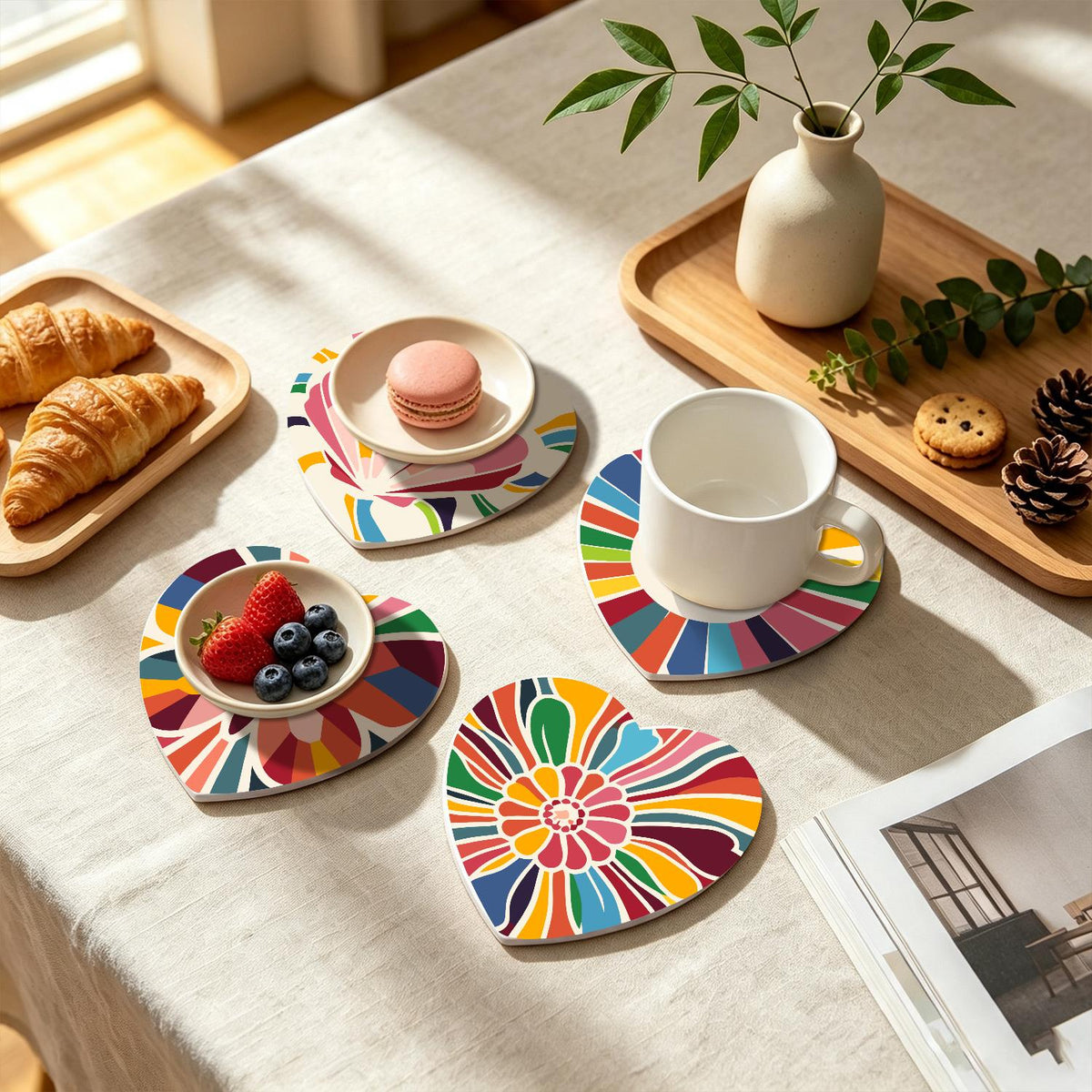 Kaleidoscope Butterfly and Star paint by numbers coasters – image 18