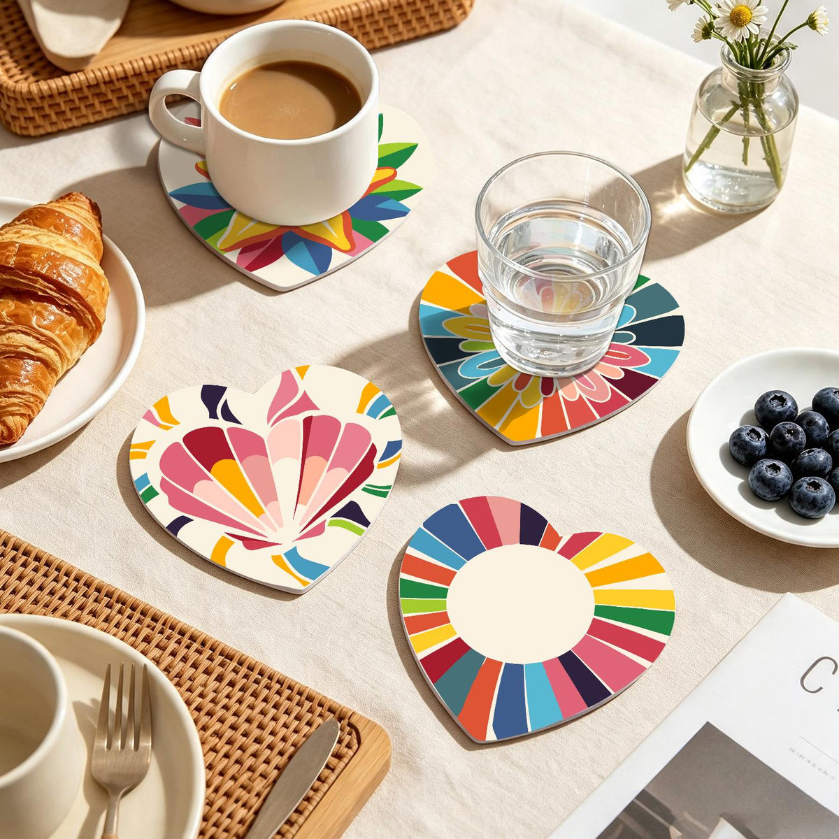 Kaleidoscope Butterfly and Star paint by numbers coasters – image 20