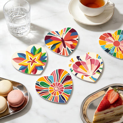 Kaleidoscope Butterfly and Star paint by numbers coasters – image 22