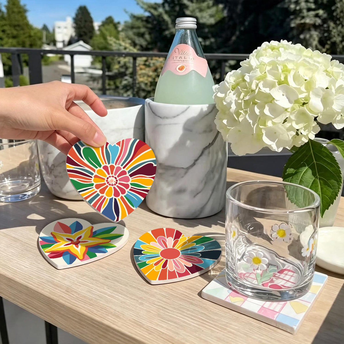 Kaleidoscope Butterfly and Star paint by numbers coasters – image 23