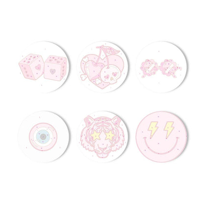 Hot Pink Preppy Icons paint by numbers coasters – image 11
