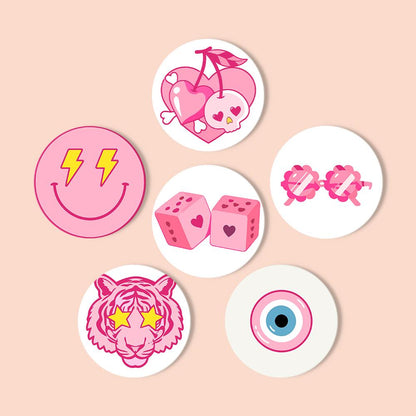 Hot Pink Preppy Icons paint by numbers coasters – image 13
